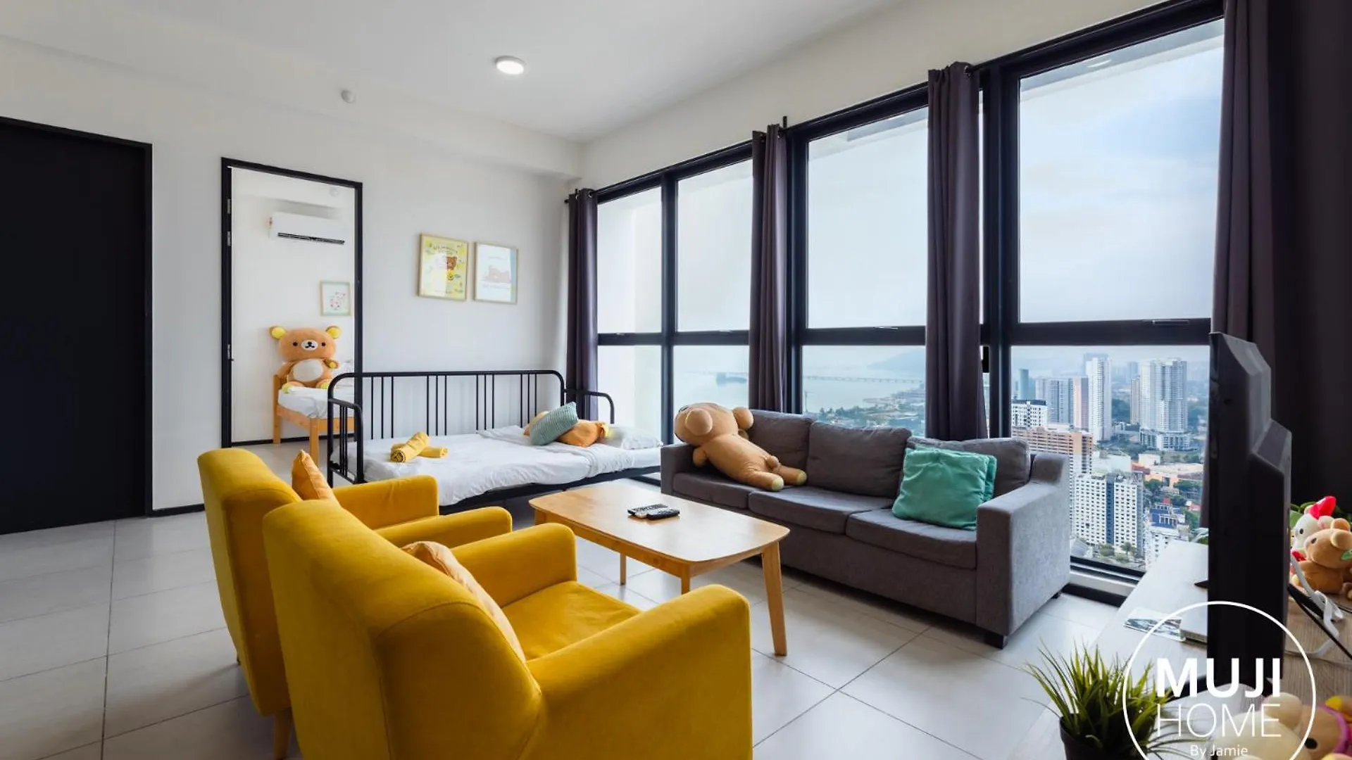 Muji X Rilakkuma Seaview 3Br Georgetown With Tv Box Apartment Jelutong